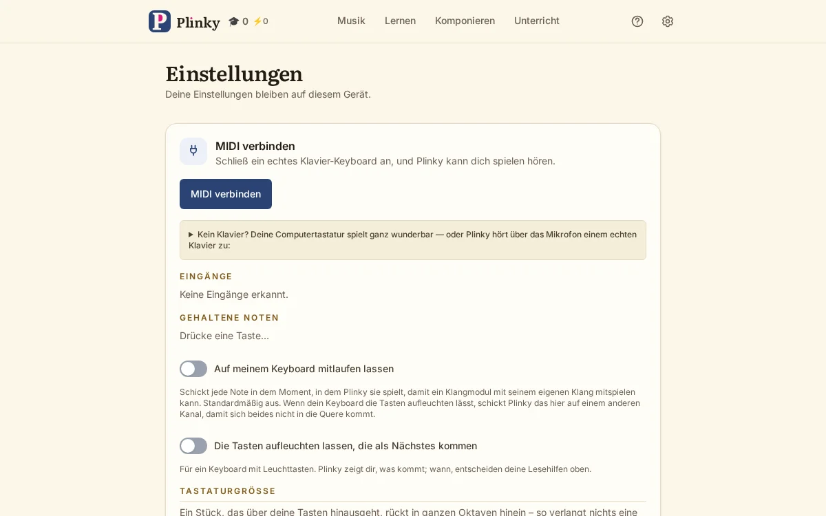 Einstellungen
