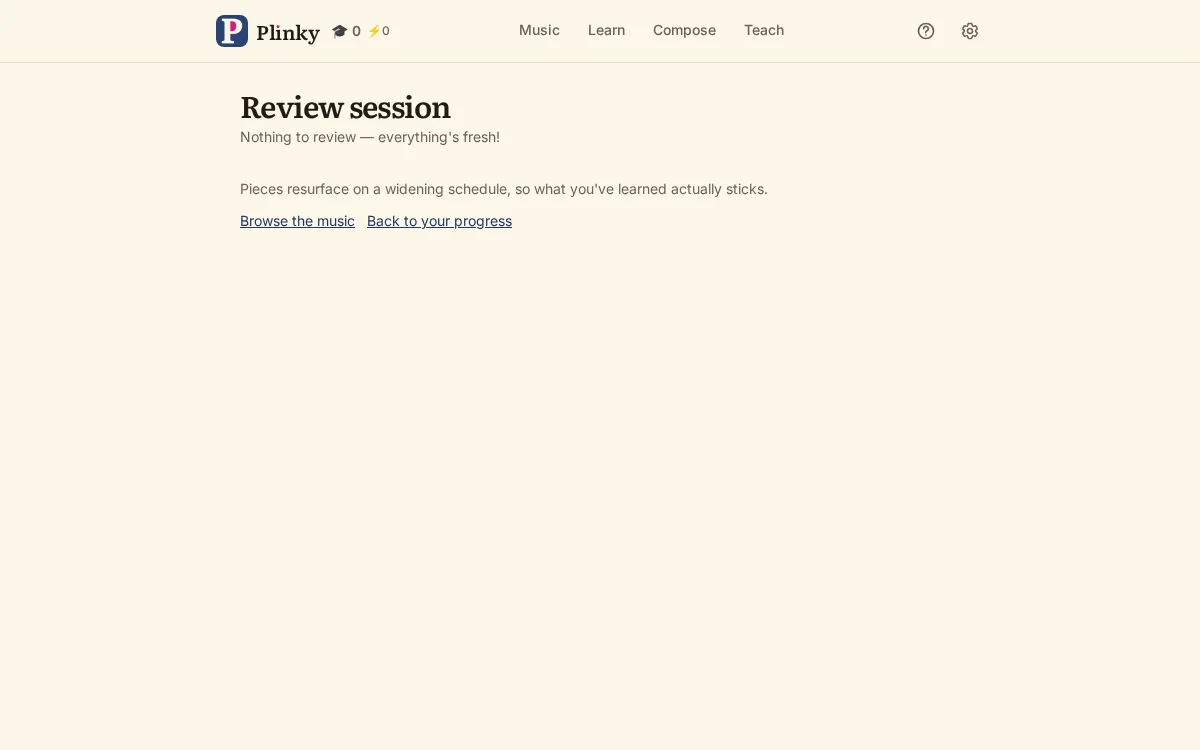A screenshot of a review session