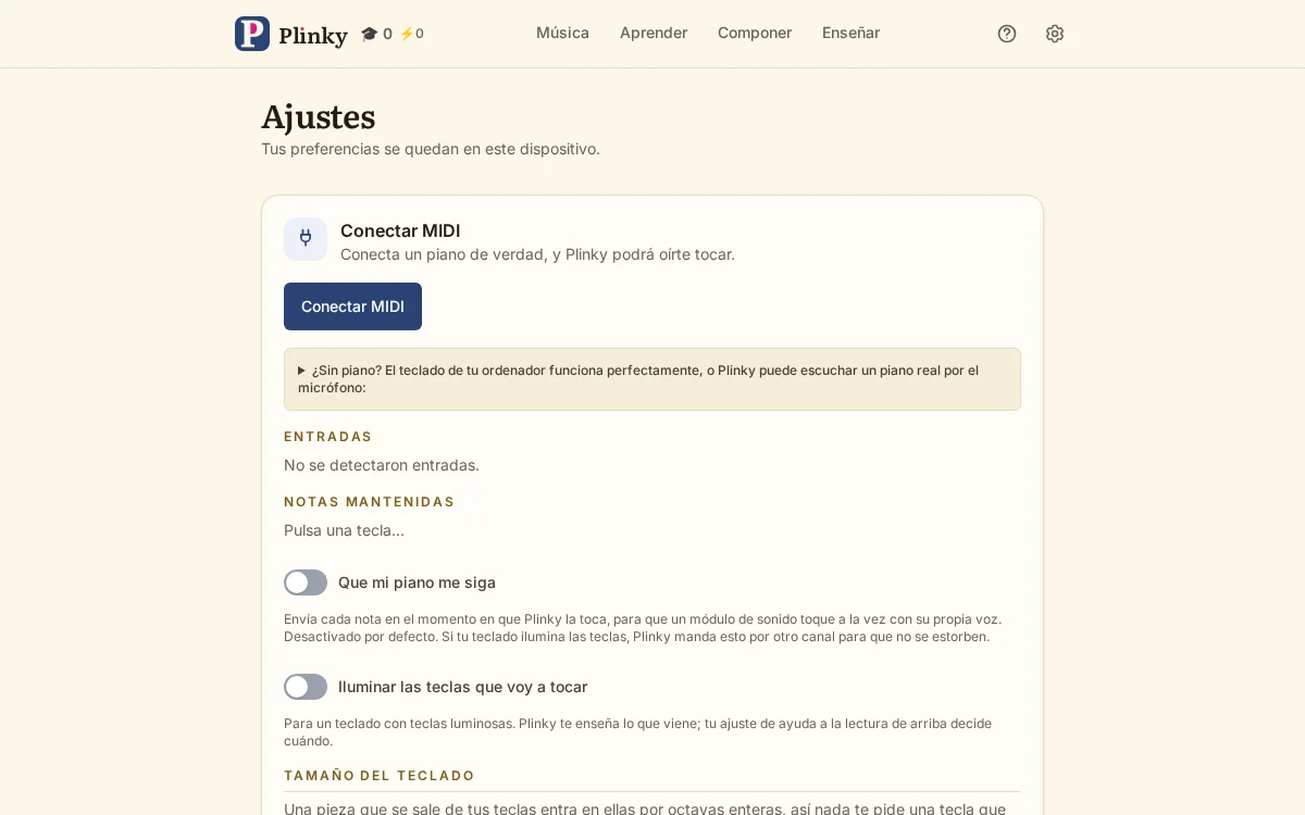 los ajustes
