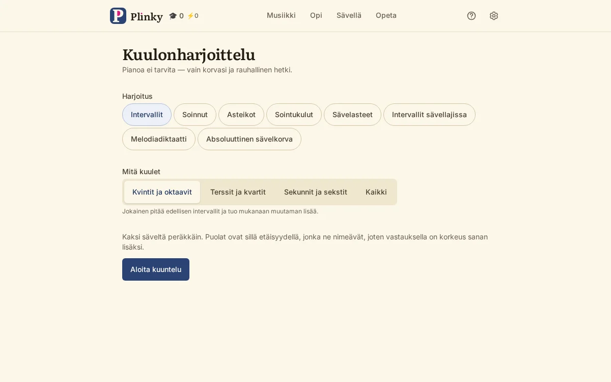 korvaharjoittelu