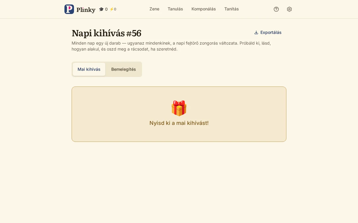 a napi kihívás