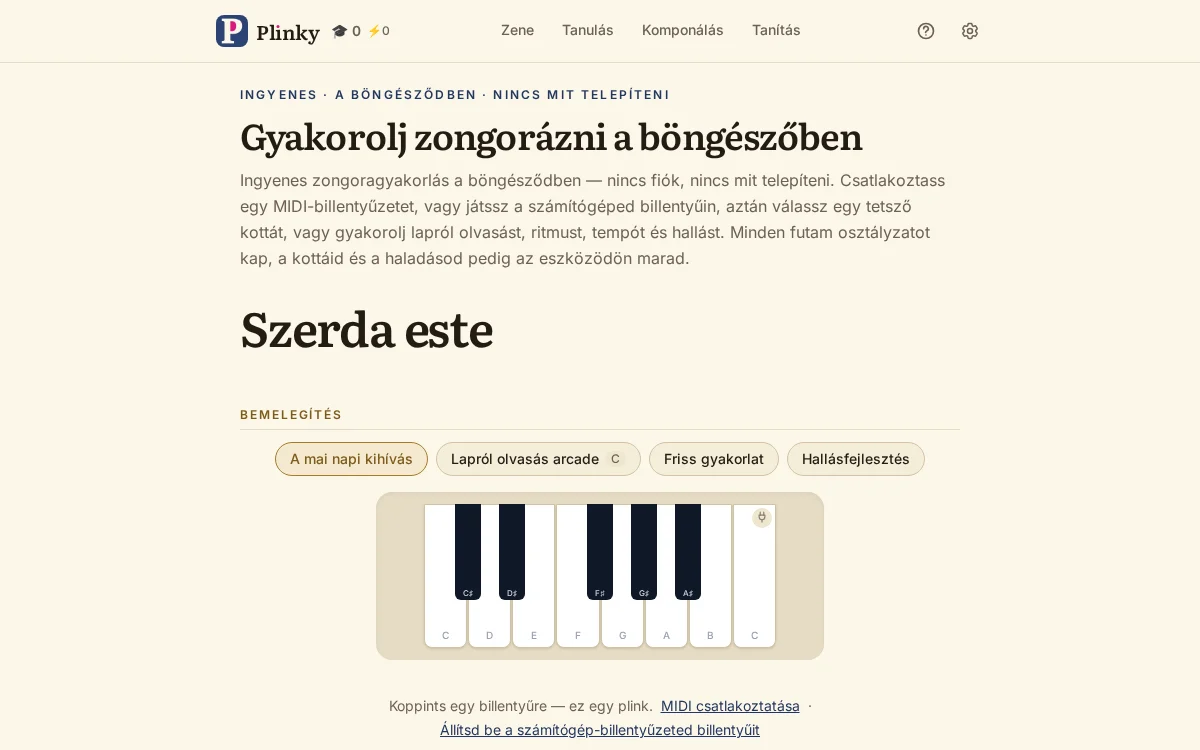 a kezdőlap