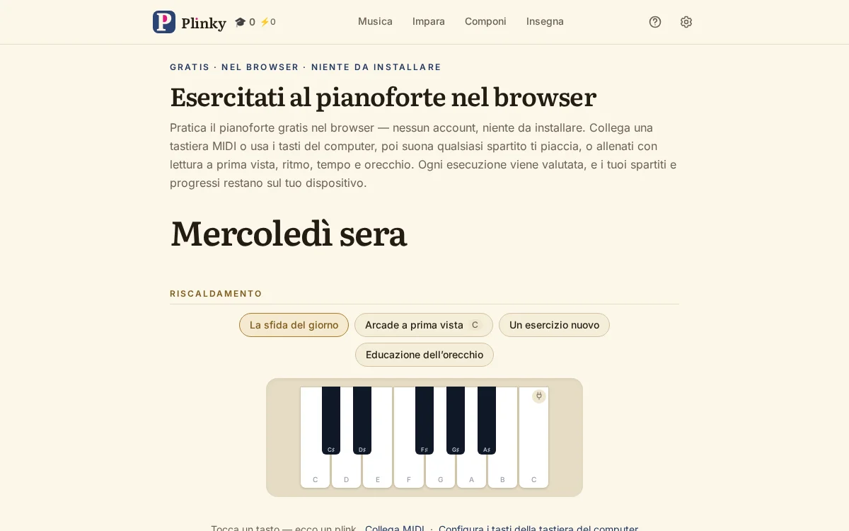 la pagina iniziale