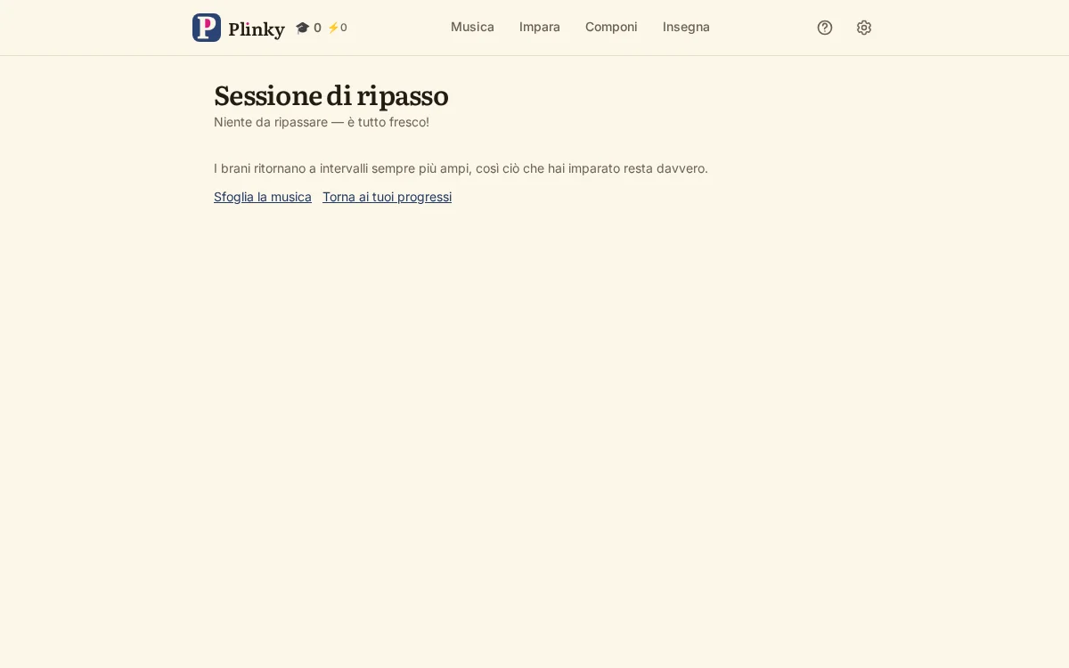 una sessione di ripasso