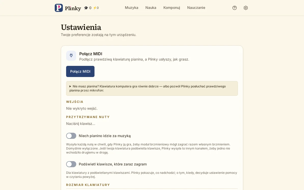 ustawienia