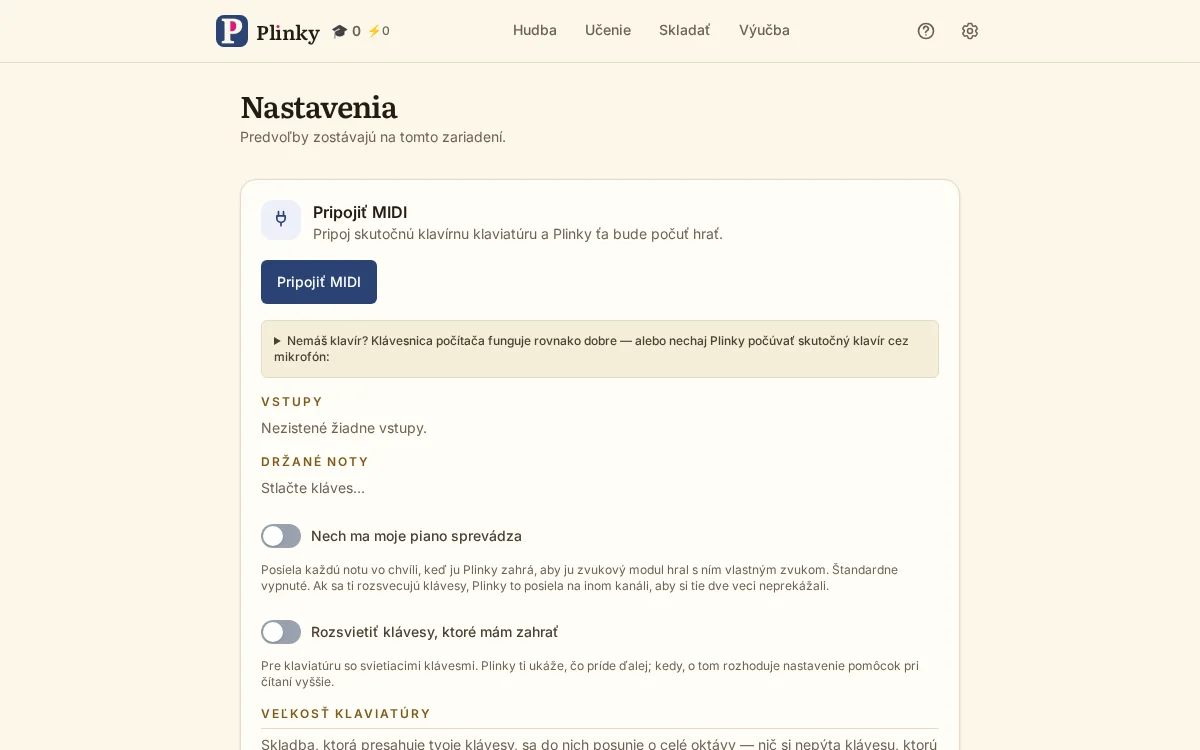 nastavenia